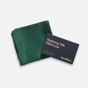 Brooklinen Mulberry Silk Standard Emerald Pillowcase NWT